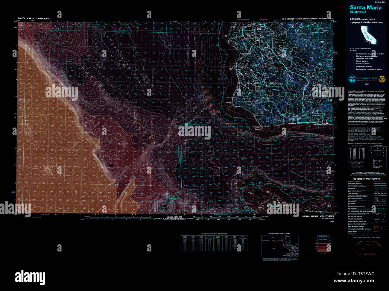 Santa maria california map hires stock photography and images Alamy