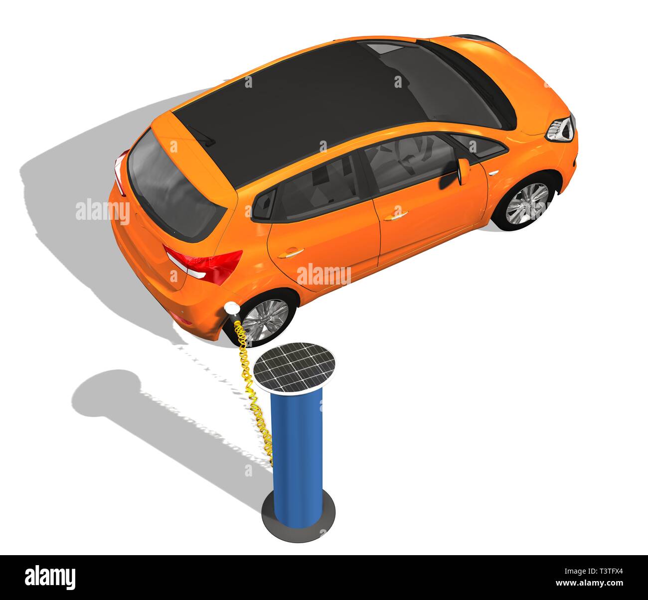 Electric Vehicle Charging Station Power supply for electric car charging. Electric car