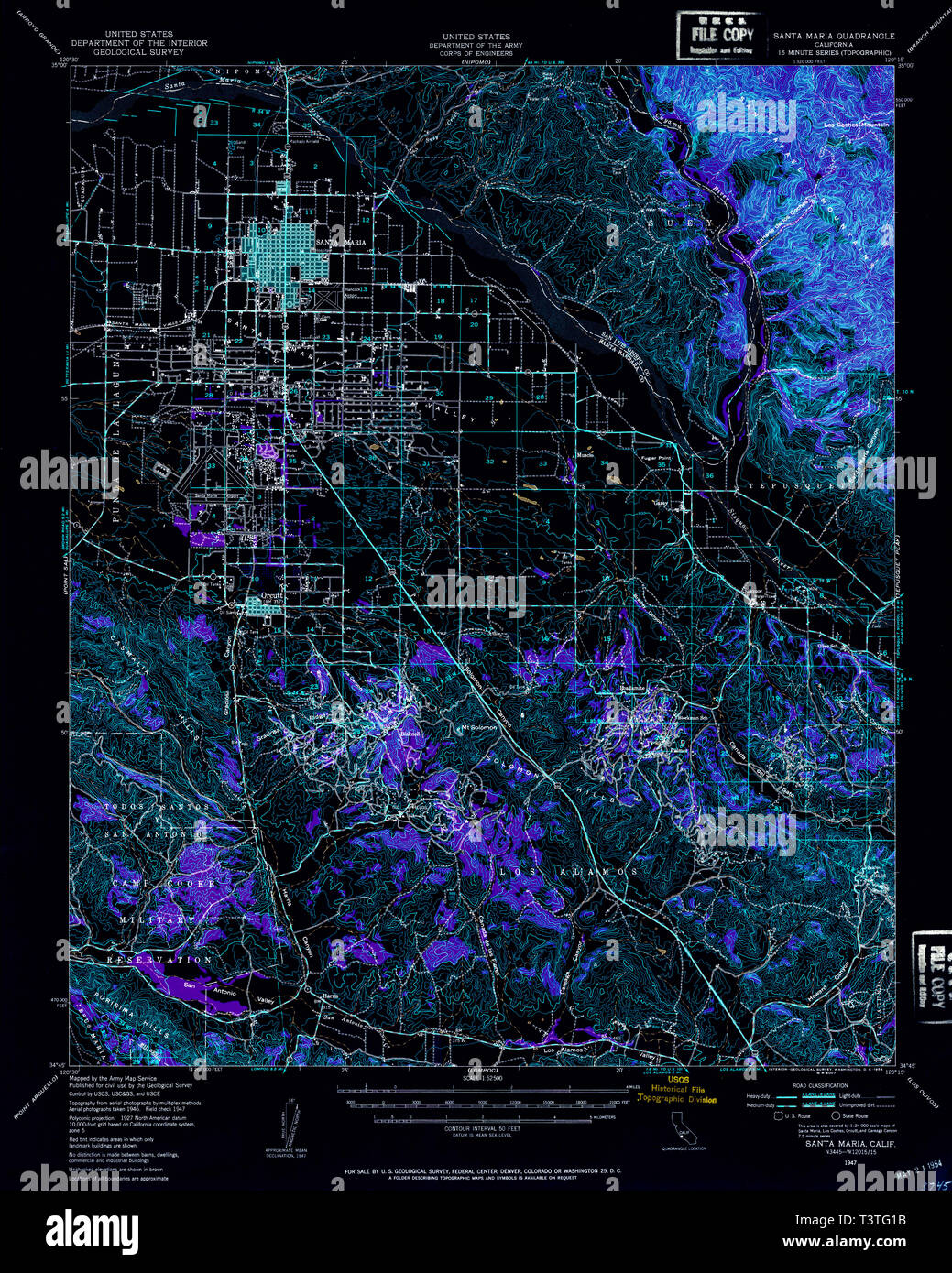 Santa maria california map hires stock photography and images Alamy