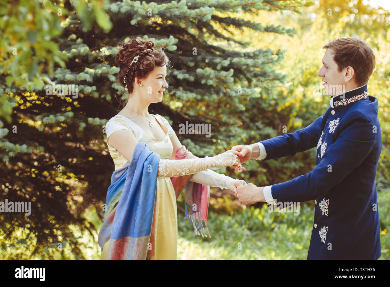 These romantic happy moments of wedding couple Stock Photo - Alamy
