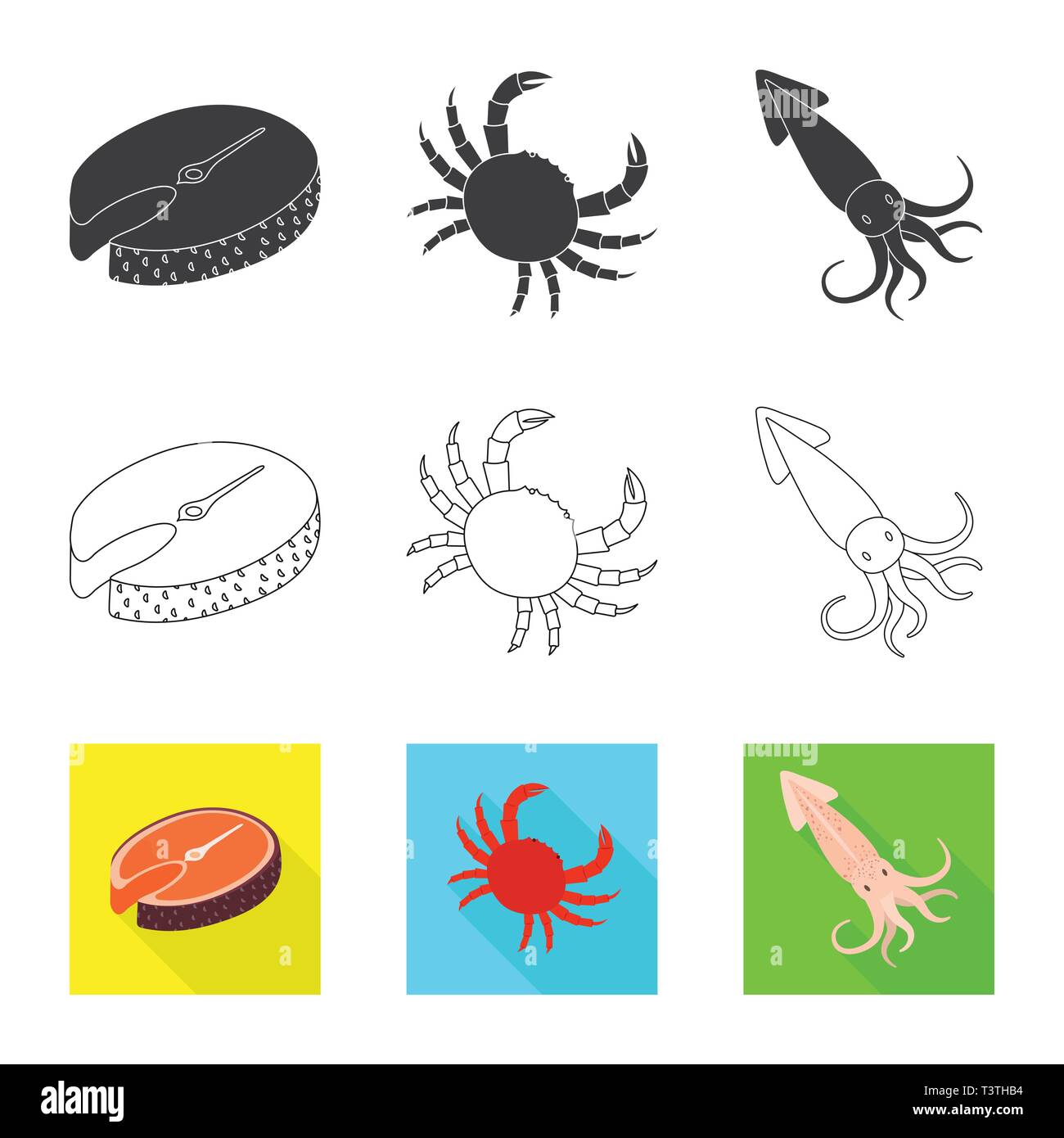 salmon,crab,octopus,fish,shell,squid,trout,red,tentacle,kitchen ...