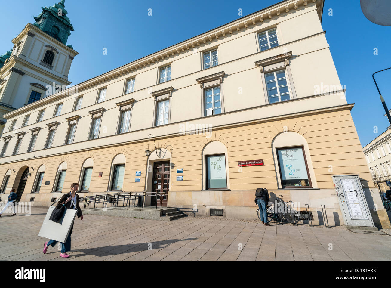 Warsaw, Poland. April, 2019.    the building of the faculty of philosophy of the University in Warsaw in Krakowskie Przedmieście street Stock Photo