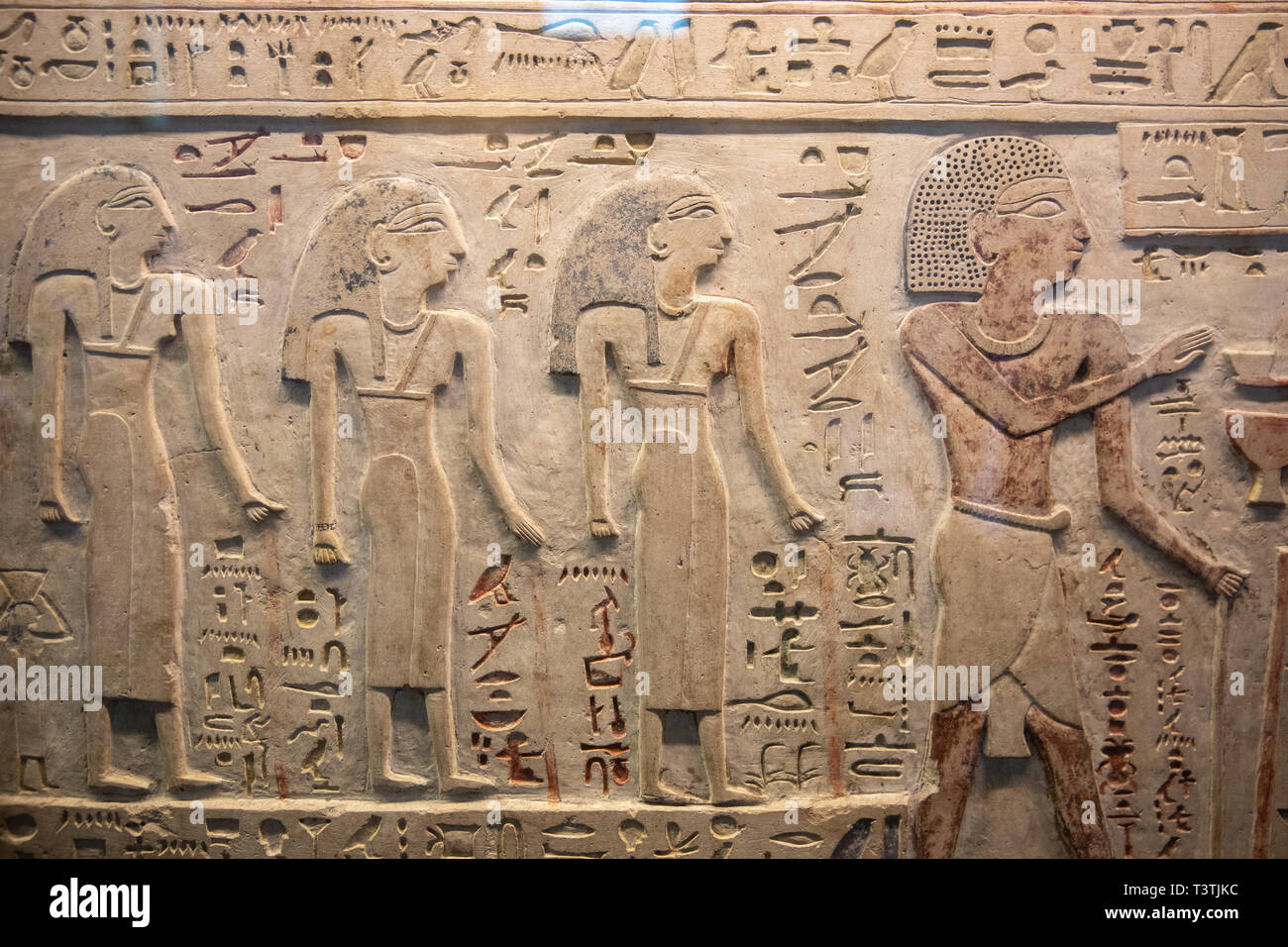 Egyptian hieroglyphics Stock Photo
