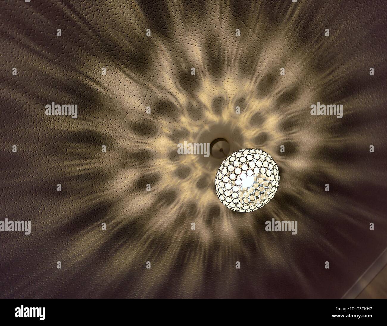 indoor ceiling light, shade patterns Stock Photo