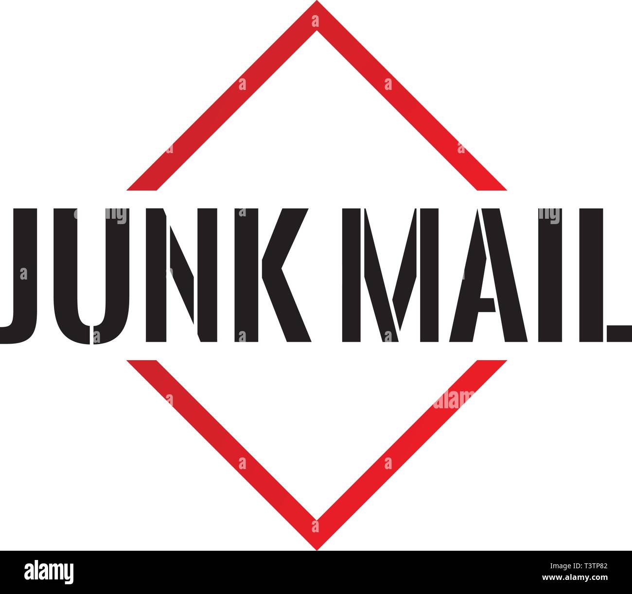junk mail Triangle or pyramid line art vector icon Stock Vector