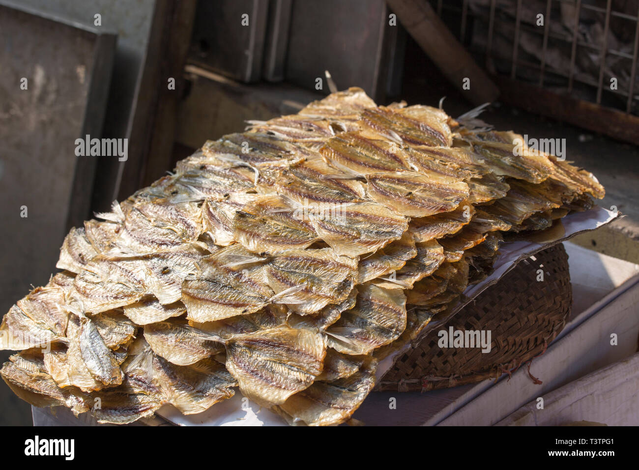 Sale of asian dried squid, a street snack Stock Photo Alamy