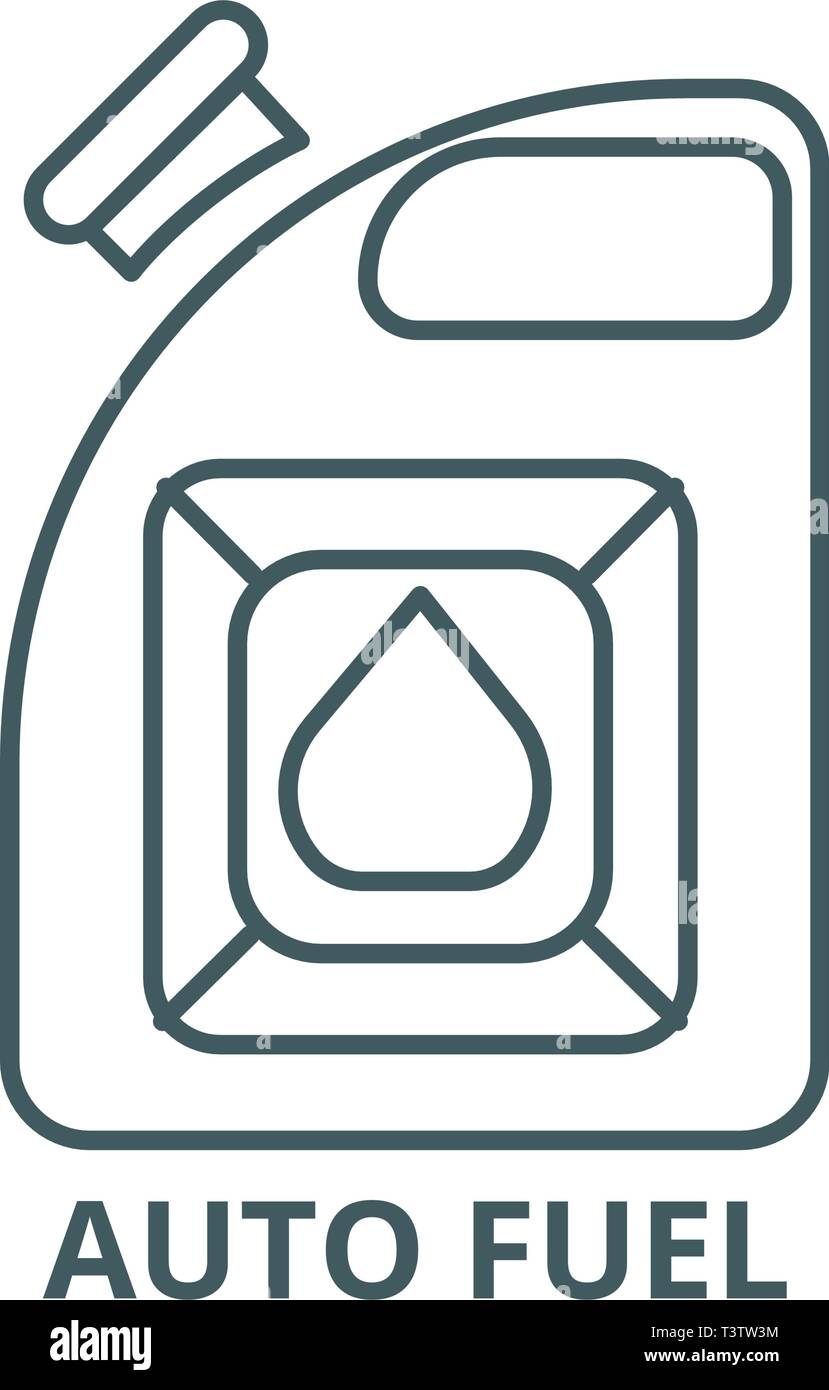 Auto fuel line icon, vector. Auto fuel outline sign, concept symbol, flat illustration Stock