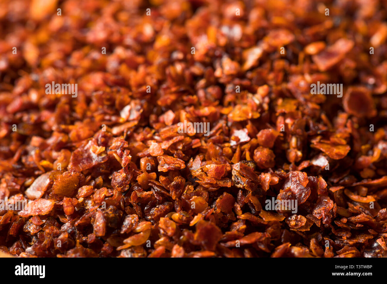 Spicy Organic Red Aleppo Pepper in a Bowl Stock Photo