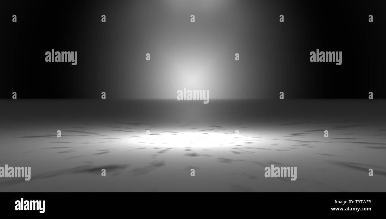 3d rendering of a dark scene with futuristic lights abstract Stock ...