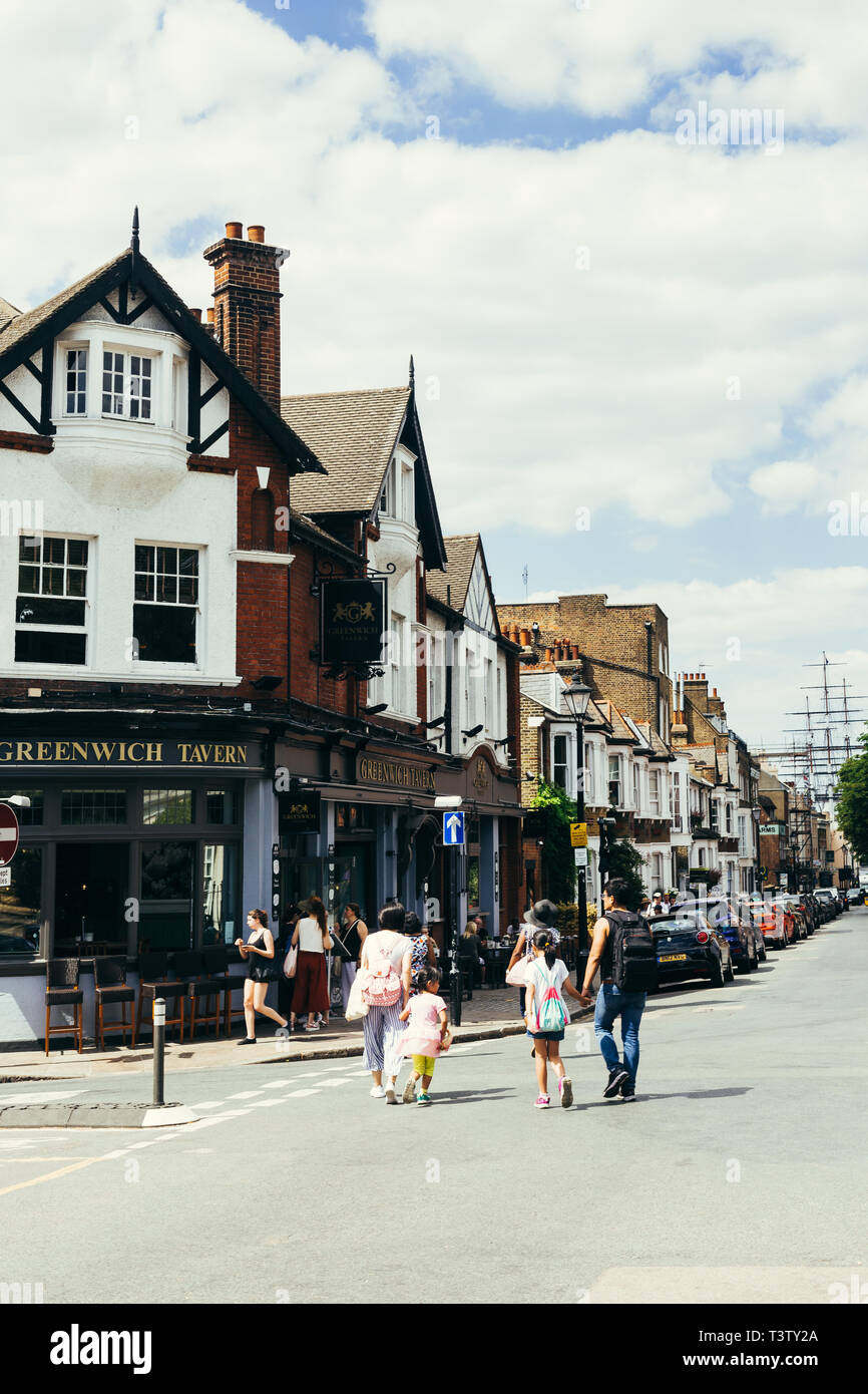 London, UK July 23, 2018 Greenwich Tavern on the King William Walk