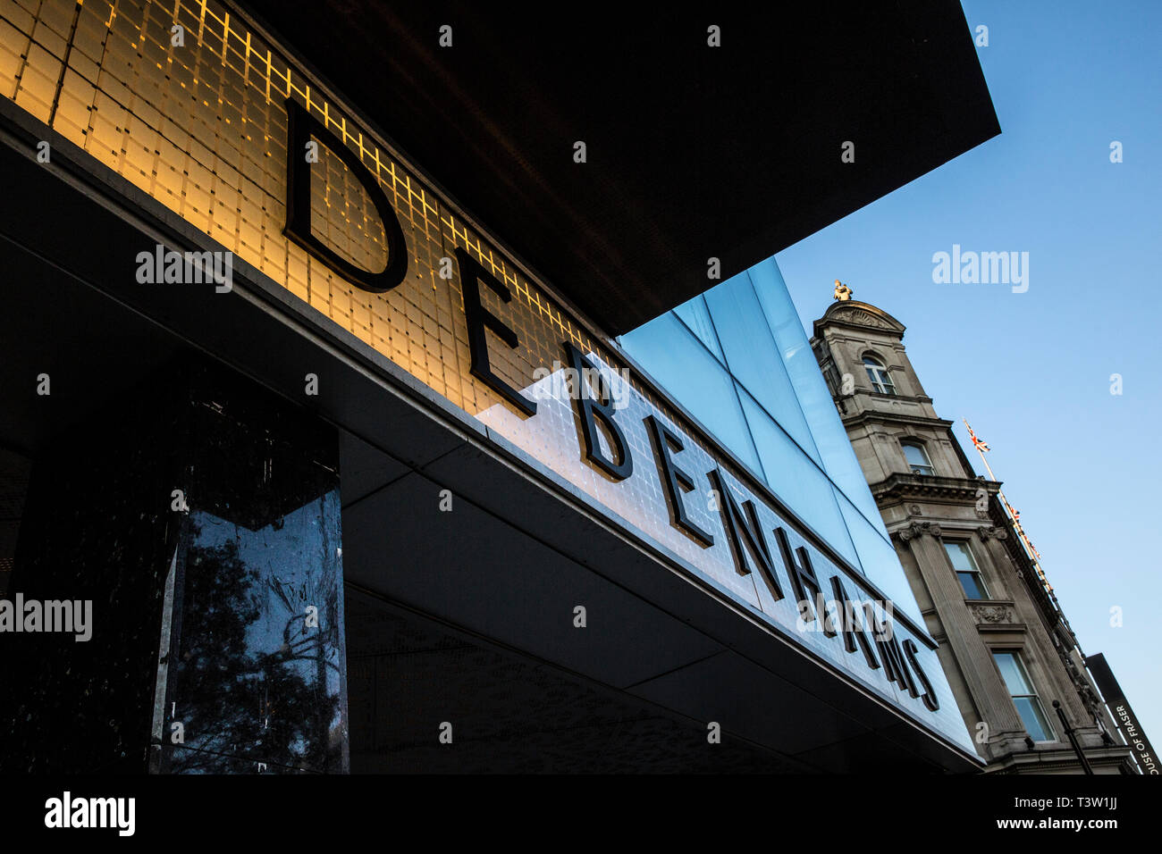 Debenhams Oxford Street store, department store London, England, UK Stock Photo