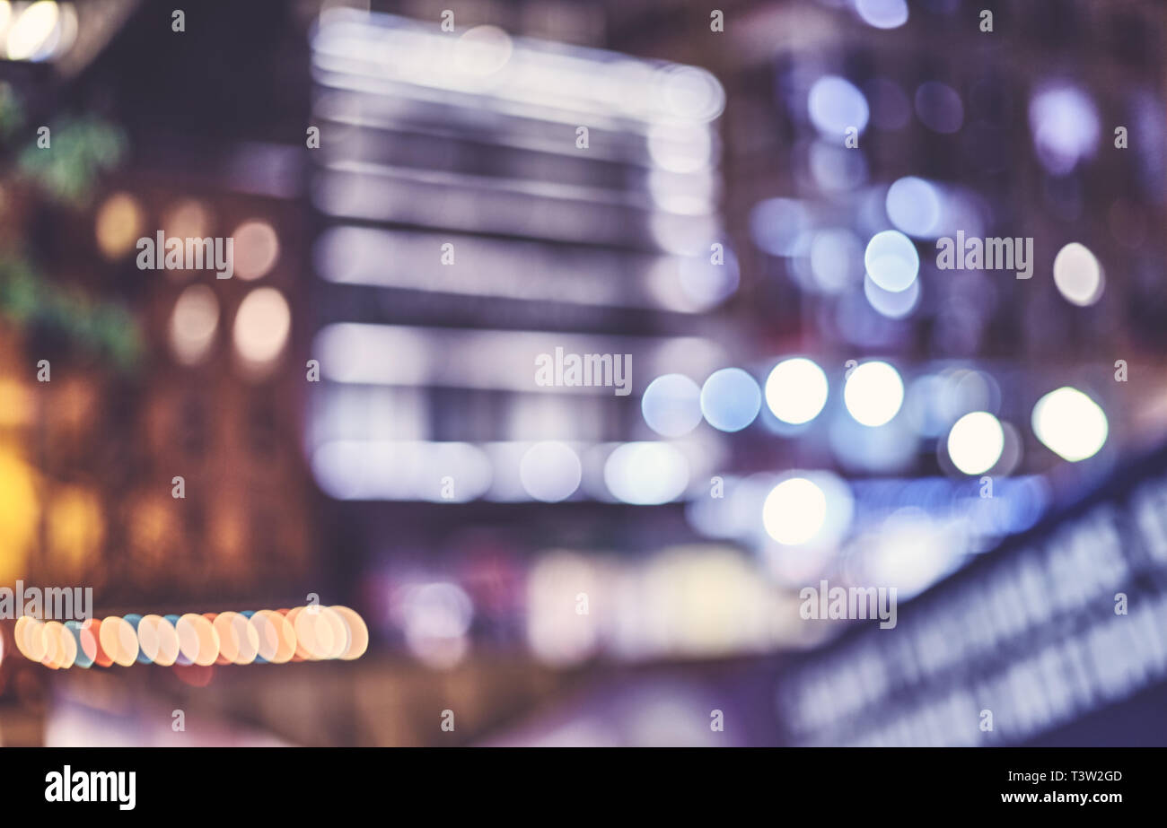 Blurred cityscape at night hi-res stock photography and images - Alamy