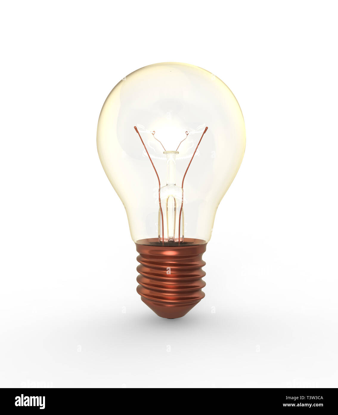 old light bulb on a white background Stock Photo