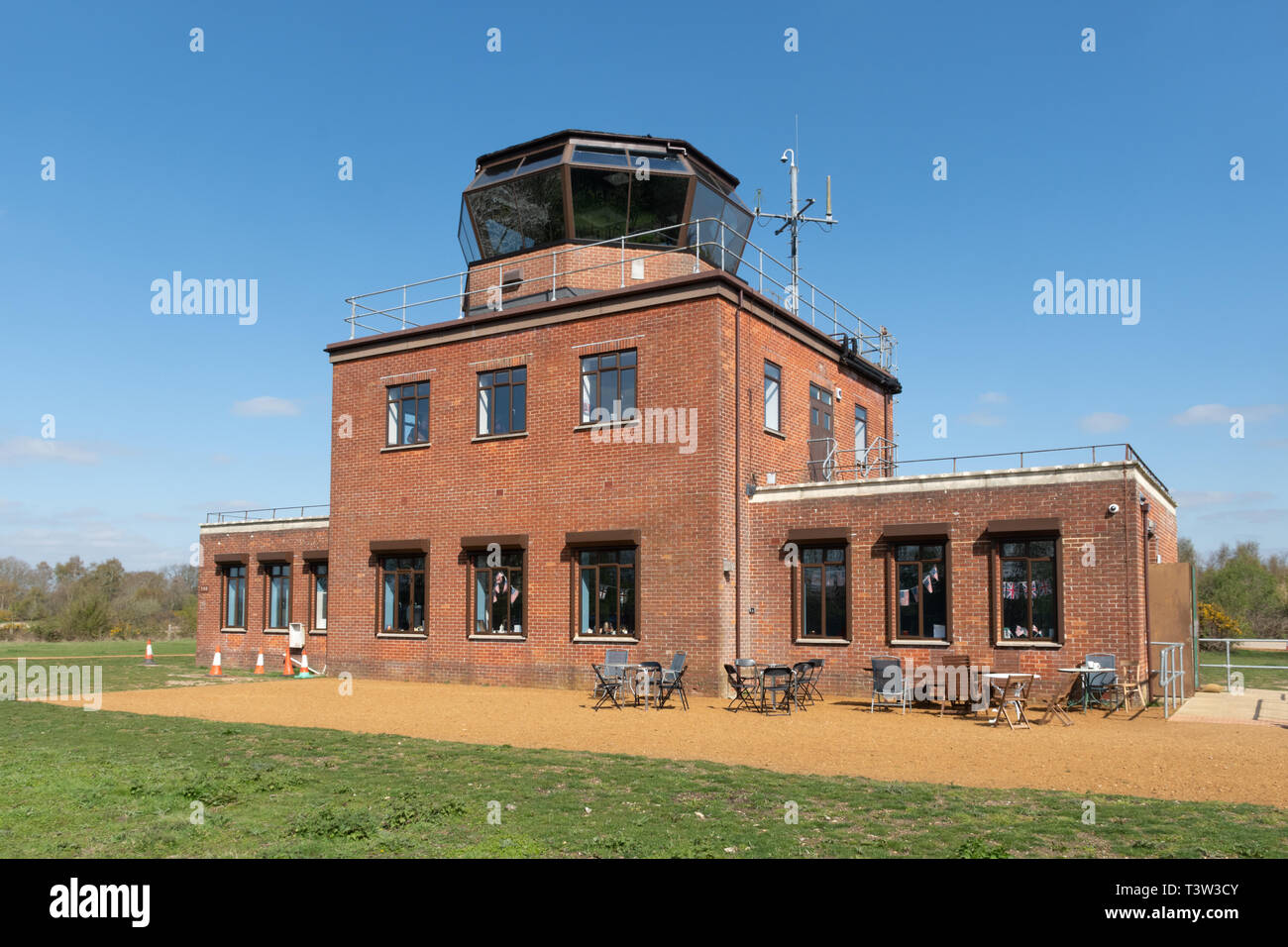 The Control Tower at Greenham Common near Newbury, Berkshire, UK