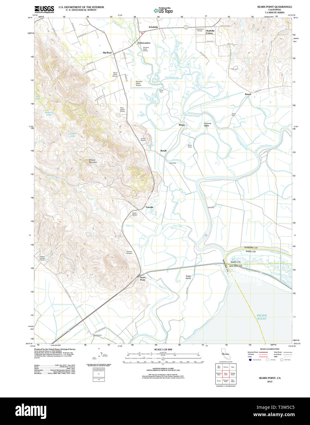 Sears Point Map Sears point hi-res stock photography and images - Alamy