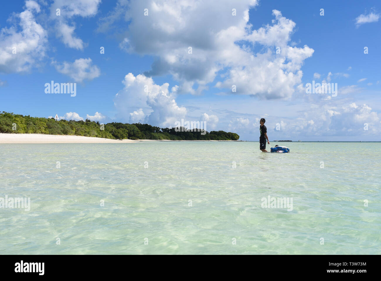 Kondoi beach in Taketomi Island, Okinawa Prefecture, Japan Stock Photo