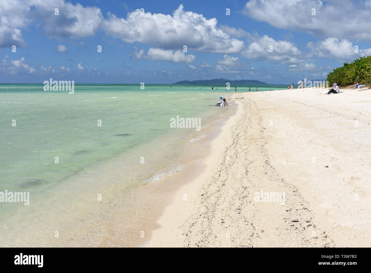 Kondoi beach in Taketomi Island, Okinawa Prefecture, Japan Stock Photo