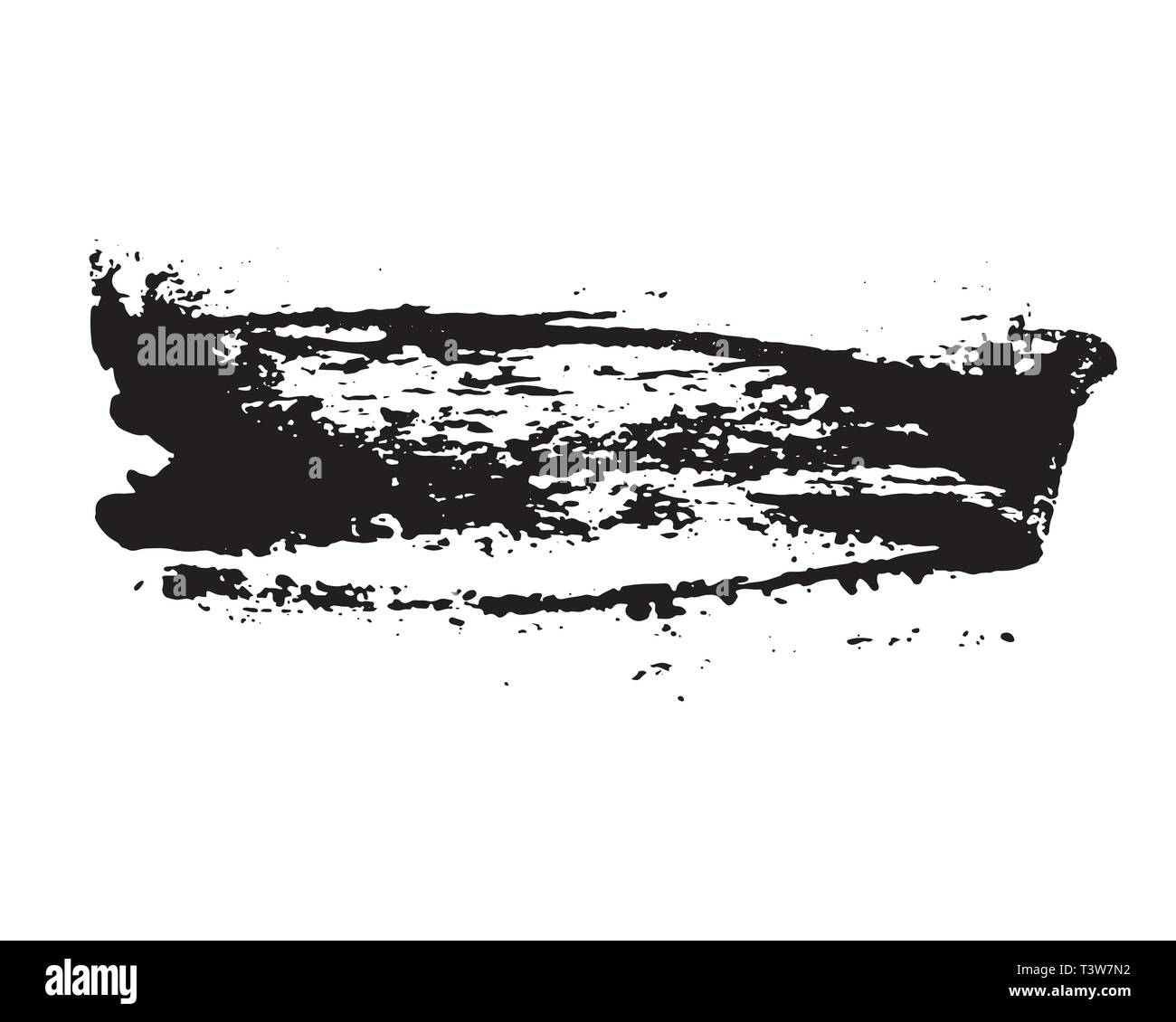 Brush strokes Set hand drawn grunge texture vector illustration ...