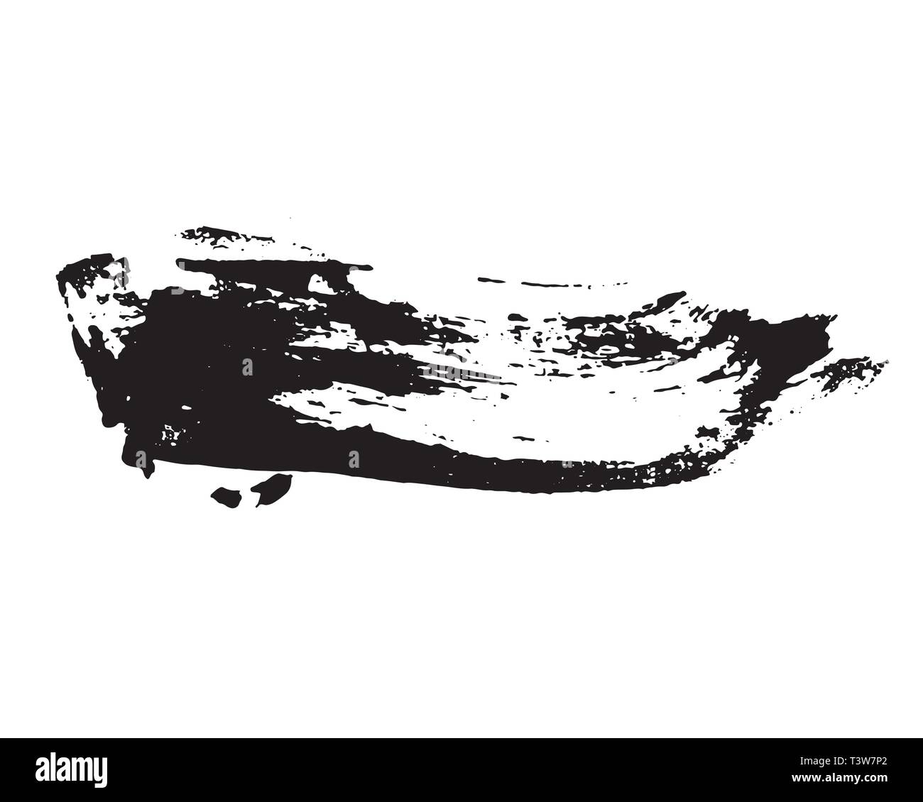 Brush strokes Set hand drawn grunge texture vector illustration ...