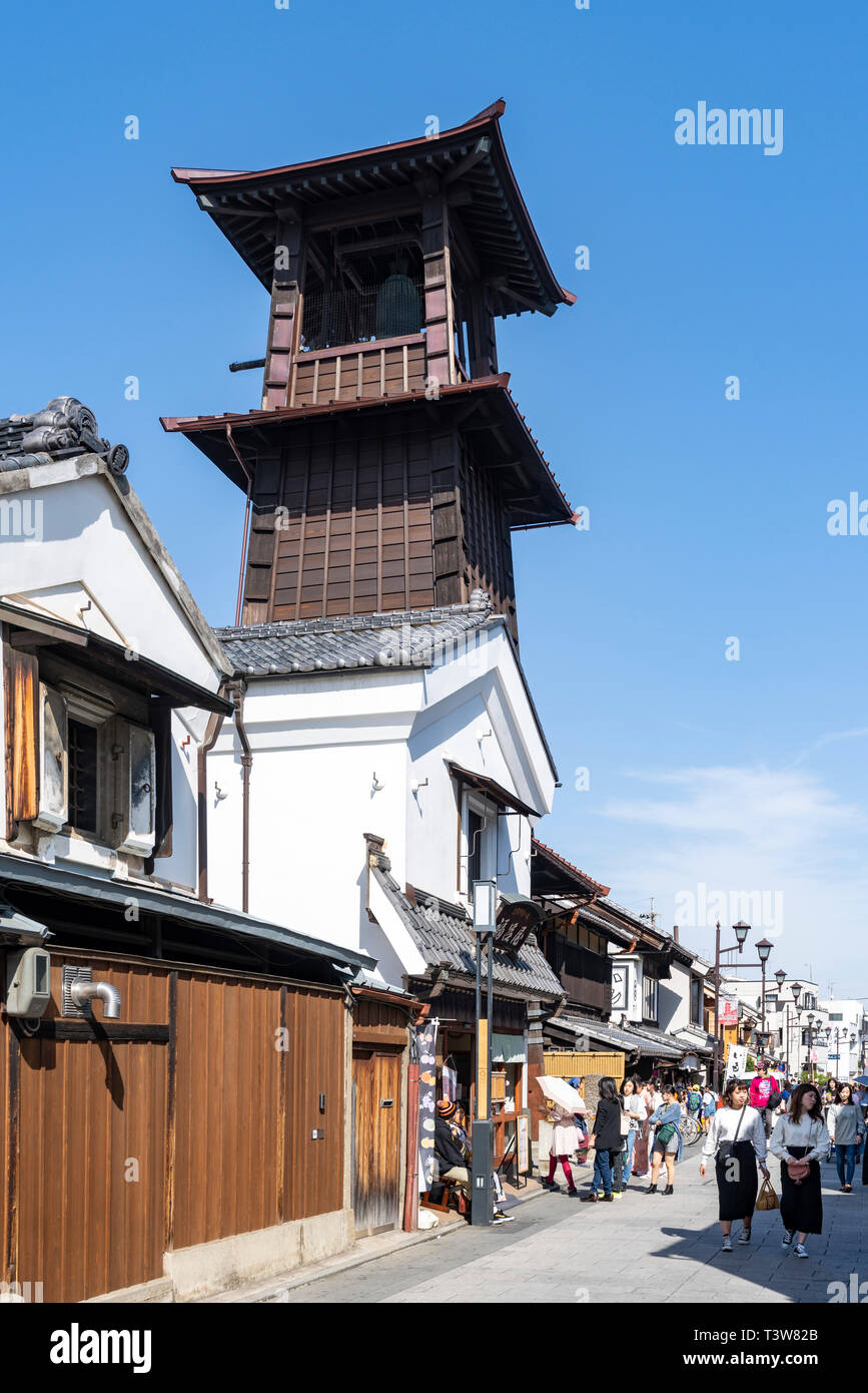 Kanetsuki street, Kawagoe City, Saitama Prefecture, Japan Stock Photo