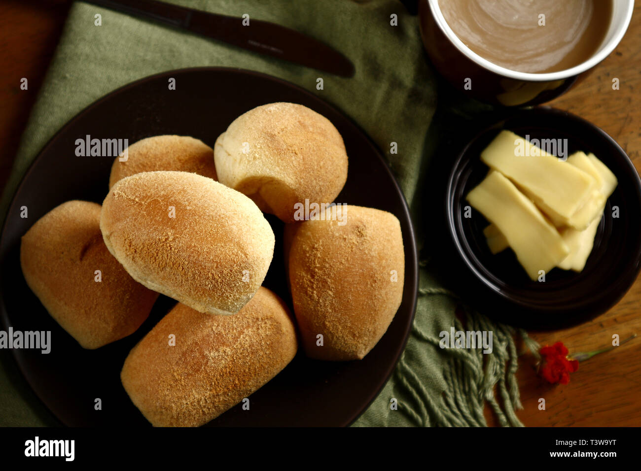 Photo of local Filipino delicacy Pan de Sal or salted bread rolls Stock