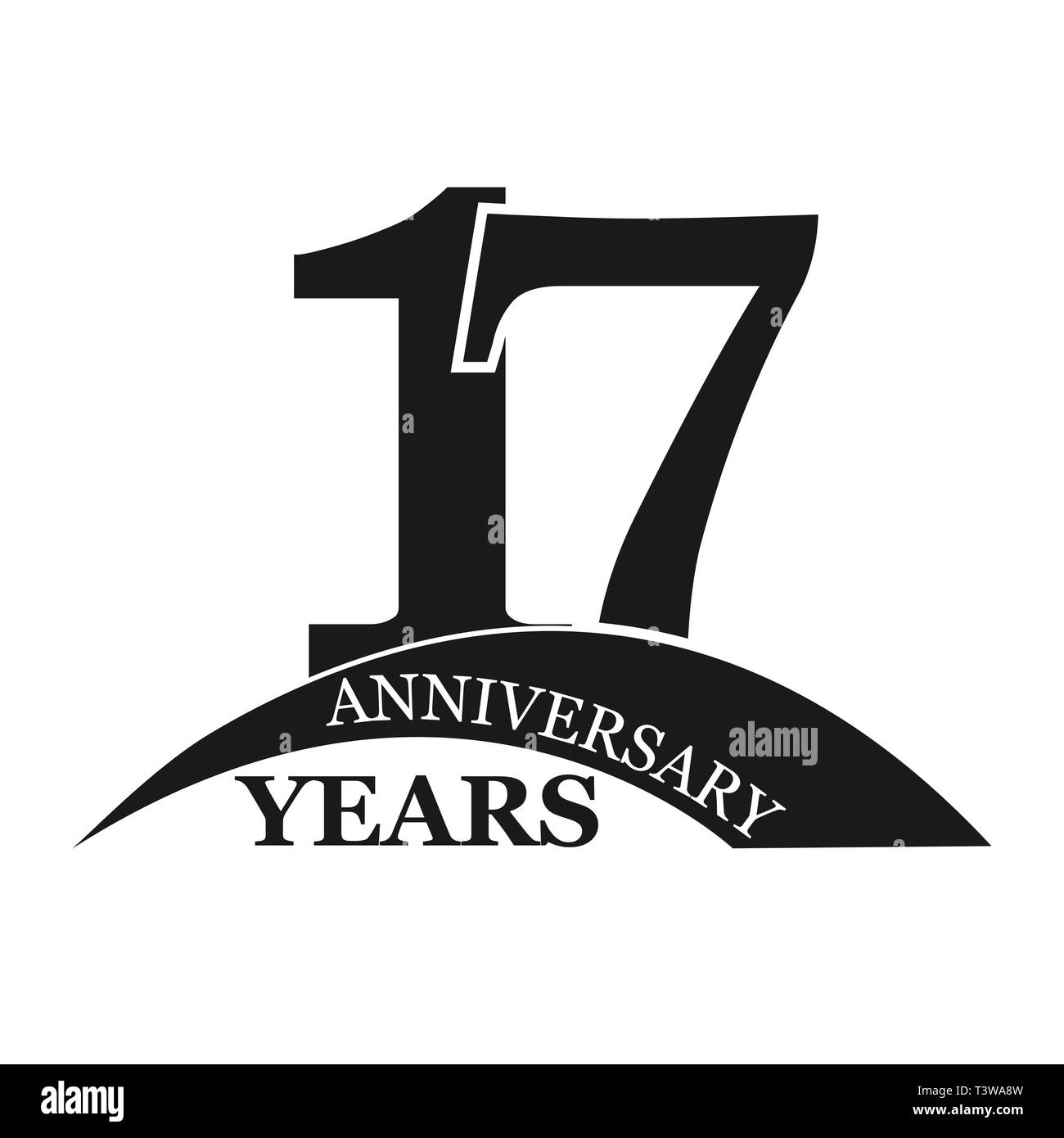 17 years birthday logo Black and White Stock Photos Images Alamy
