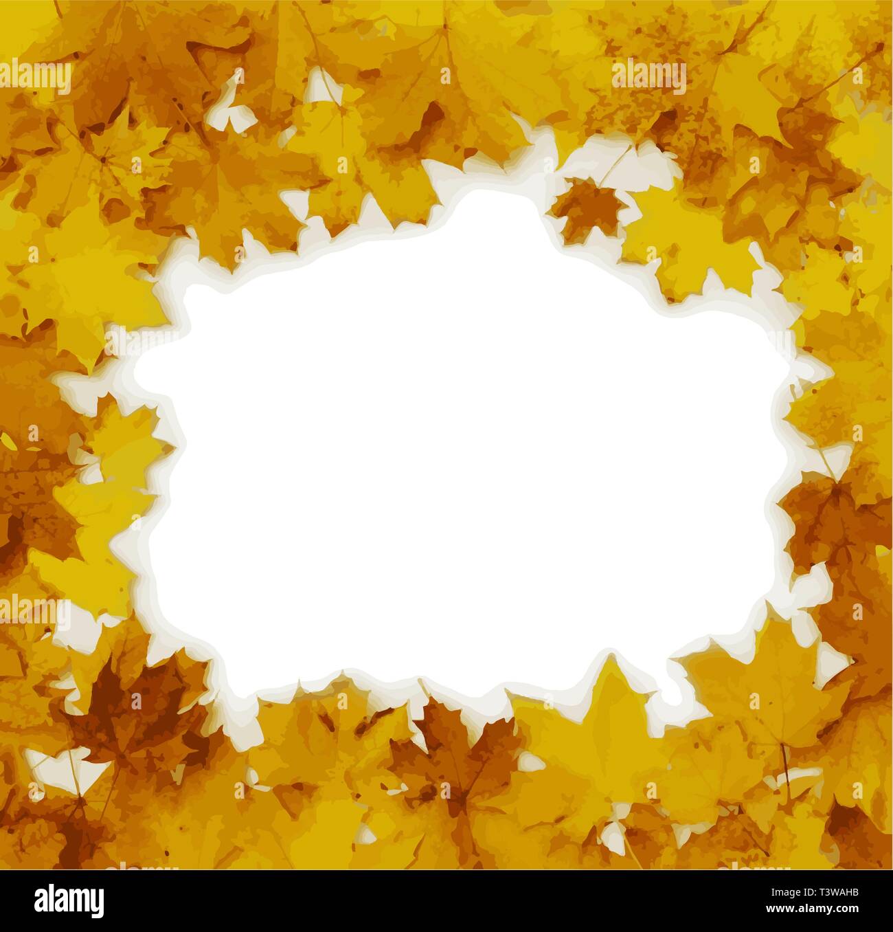 Autumn maple leaves isolated on white. Vector illustration Stock Vector ...