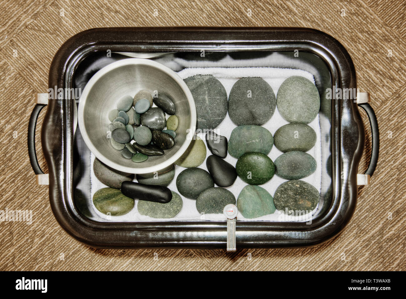 Hot spa stones on hi-res stock photography and images - Alamy
