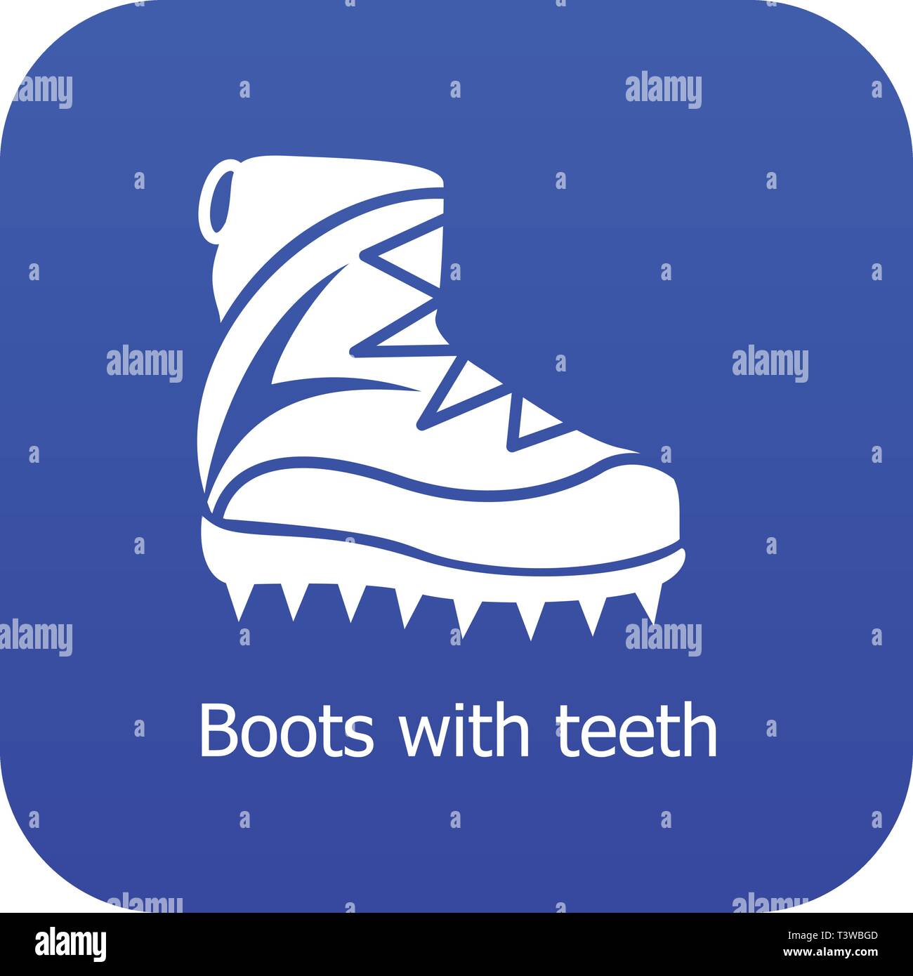 Mountaineer shoes icon blue vector Stock Vector