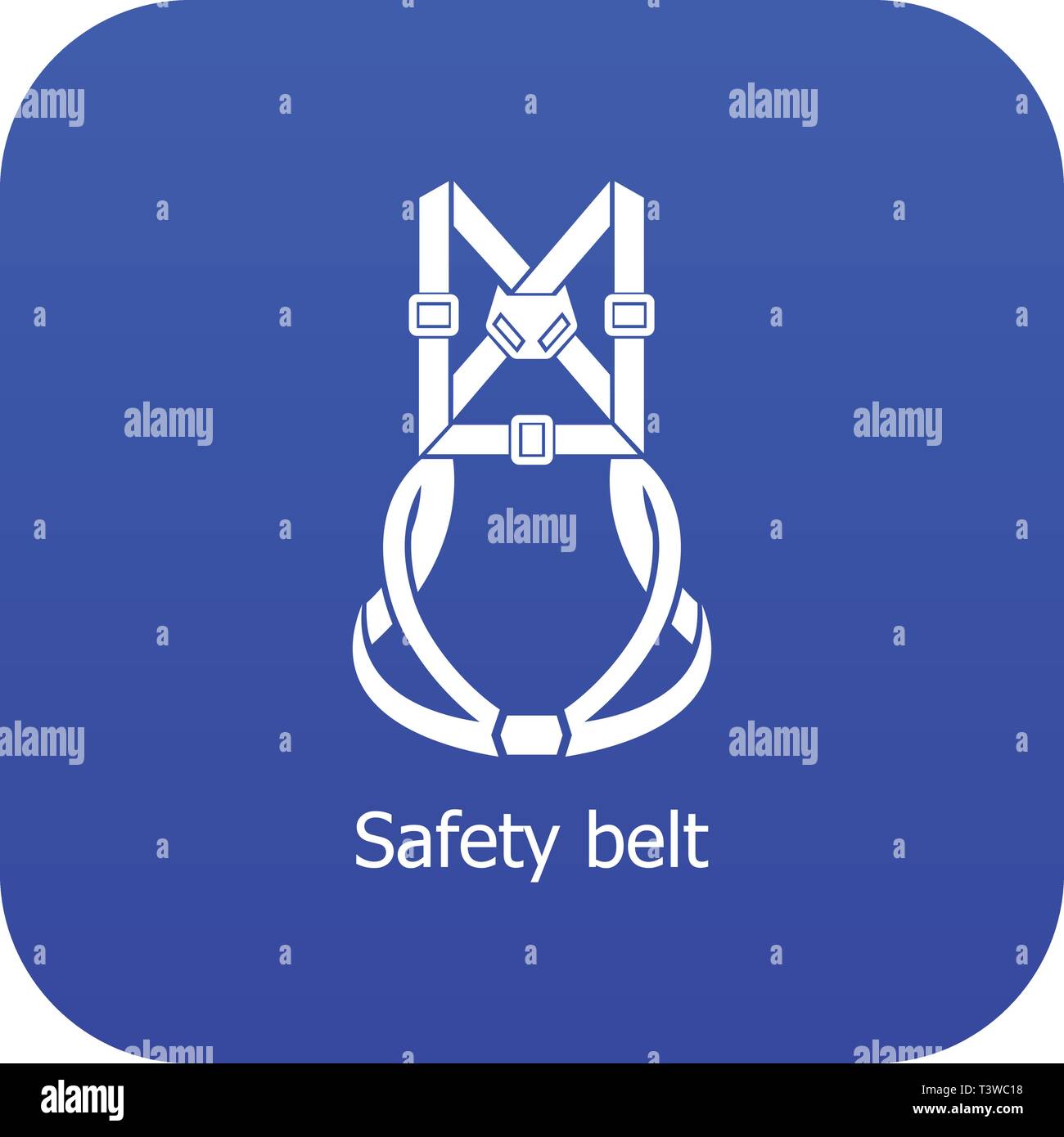 Safety belt icon blue vector Stock Vector Image & Art Alamy