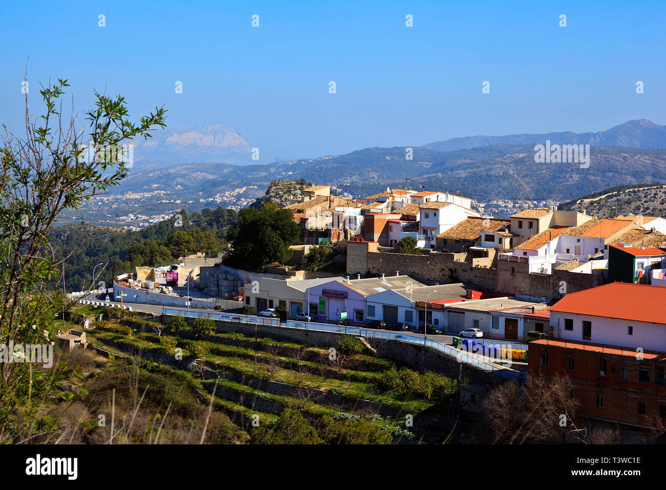 The village of Campell in La Vall de Laguar in the Province of Alicante