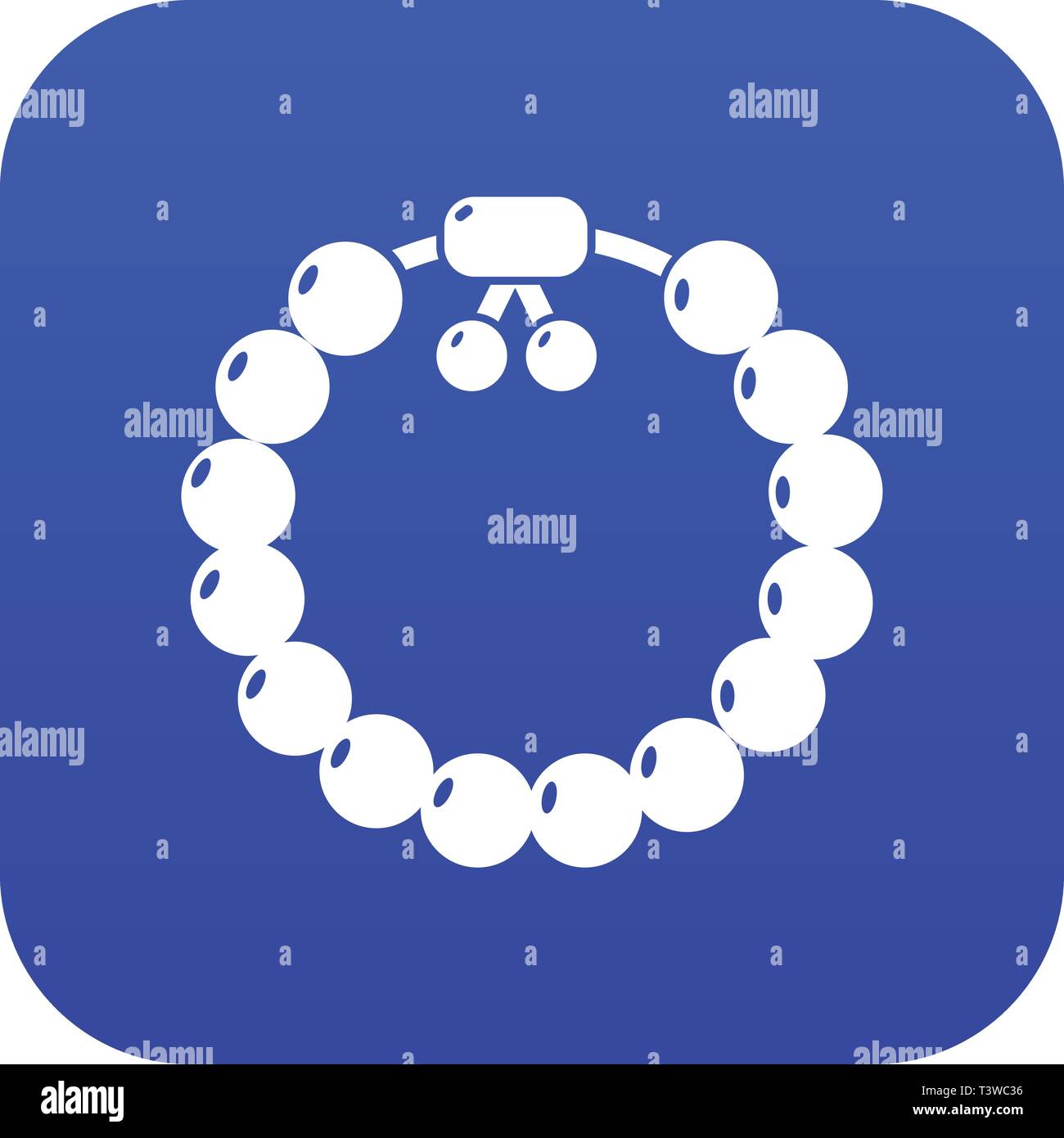 Charming gemstone bracelet icon blue vector Stock Vector
