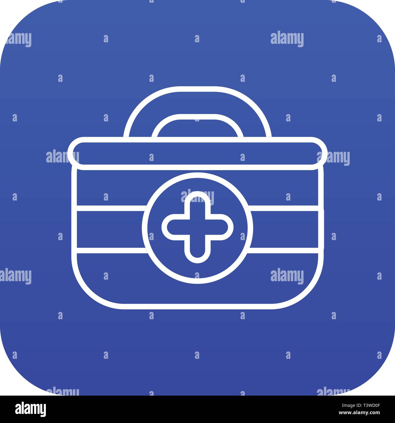 First aid kit icon blue vector Stock Vector