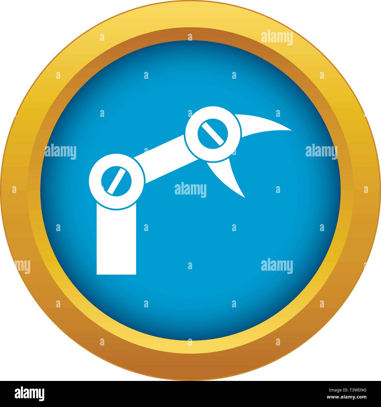 Industry robot icon blue vector isolated Stock Vector Image & Art - Alamy