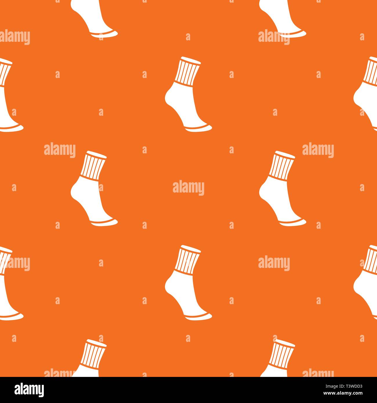Sock pattern vector orange Stock Vector