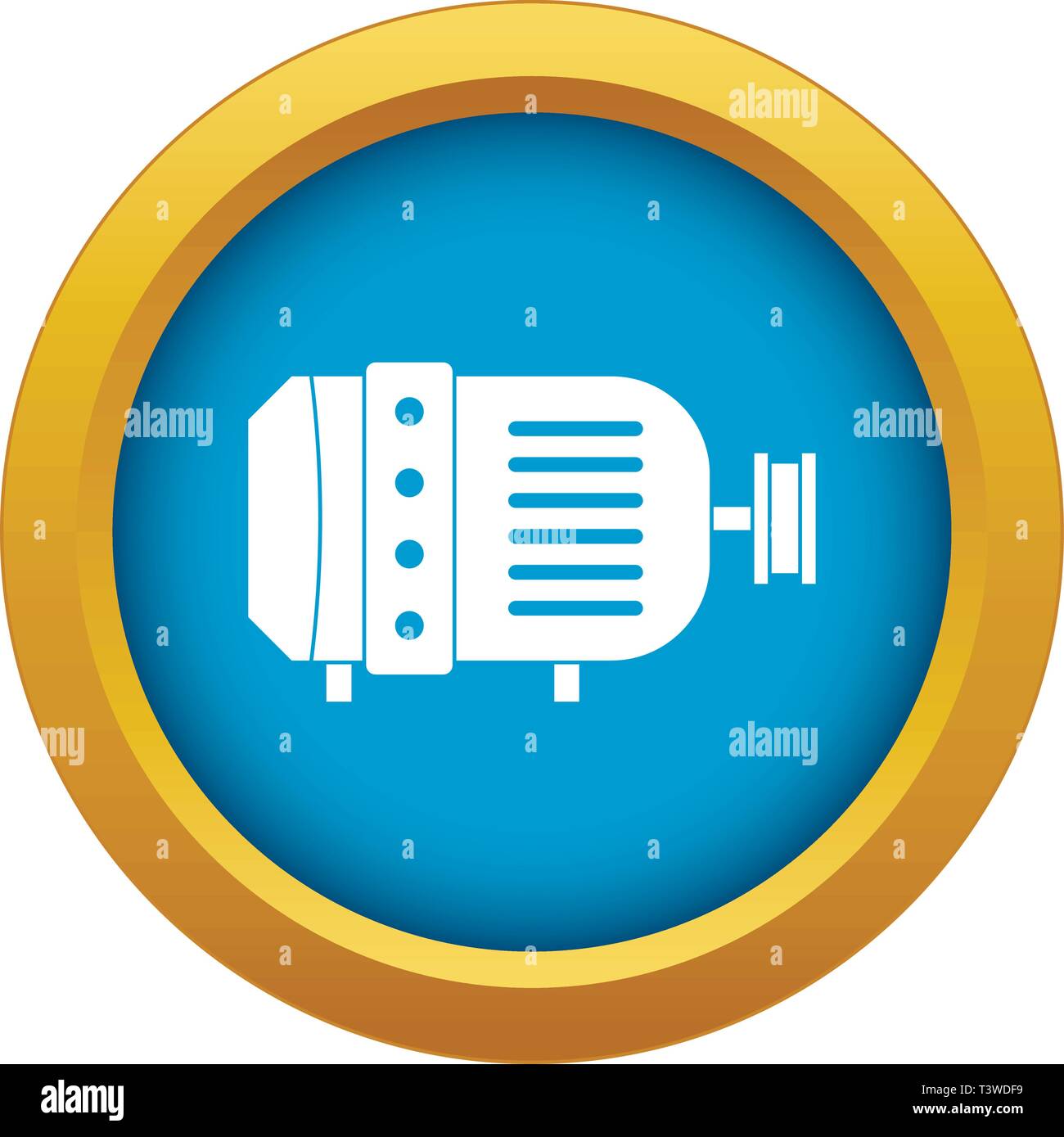 Electric motor icon blue vector isolated Stock Vector Image & Art - Alamy