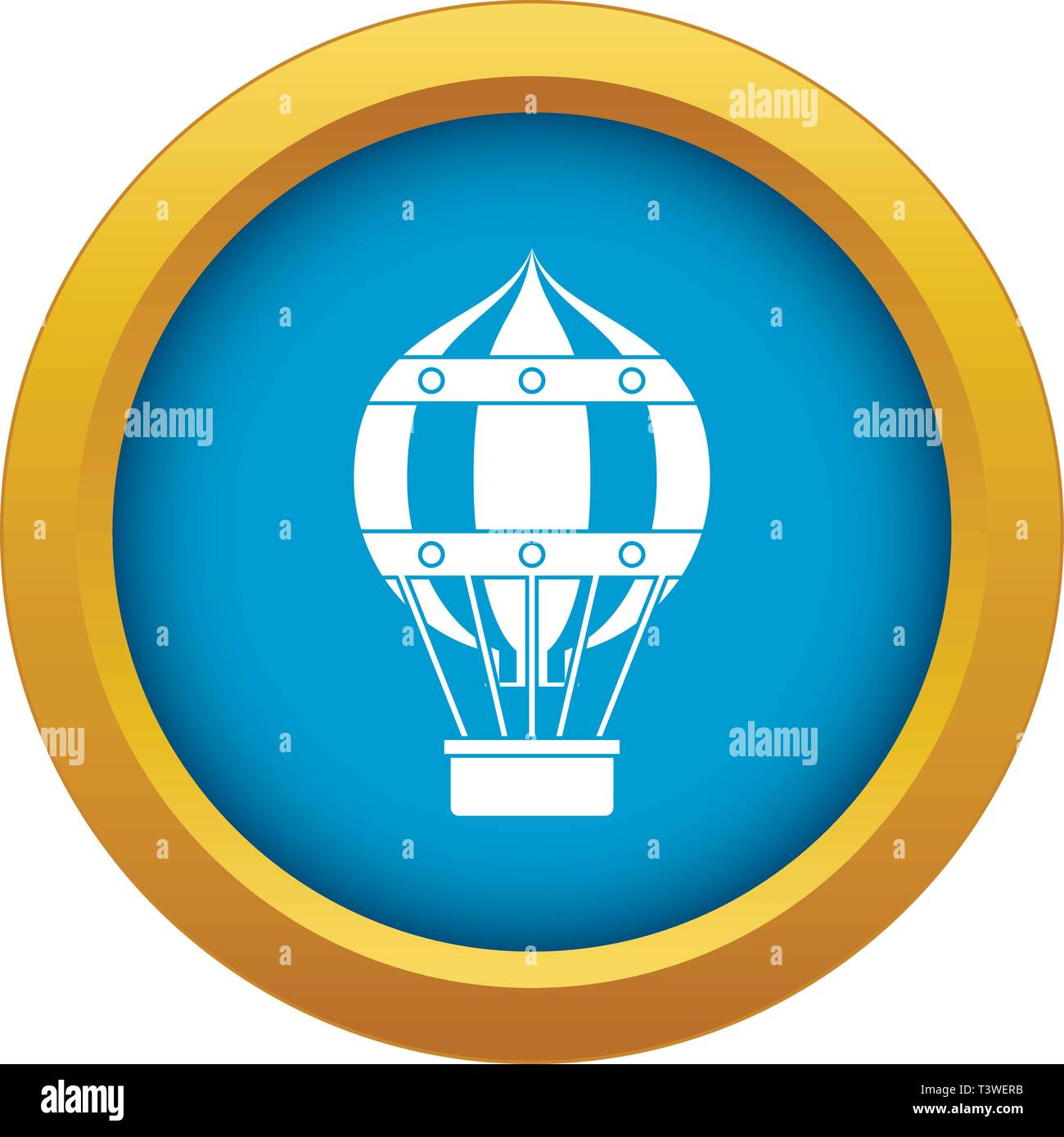 Old fashioned helium balloon icon blue vector isolated Stock Vector ...