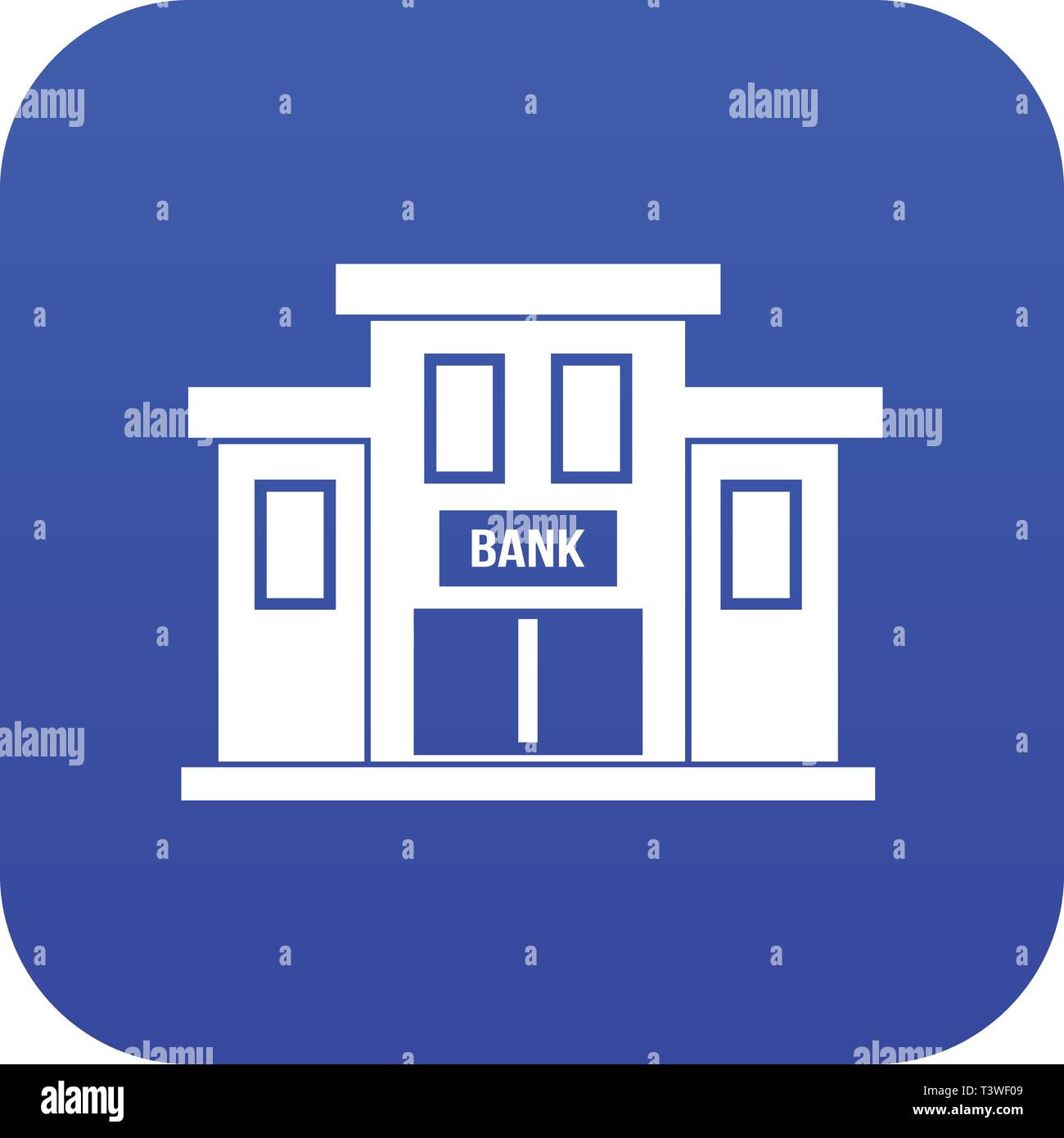 Bank building icon digital blue Stock Vector Image & Art - Alamy