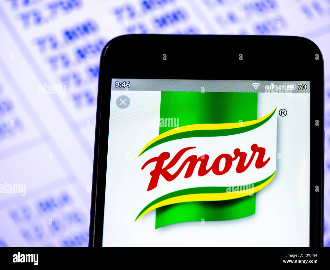 In this photo illustration a Knorr is a German food and beverage brand