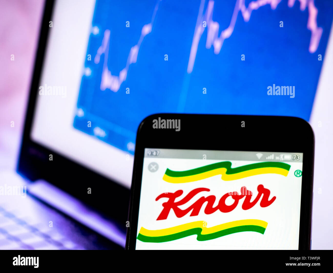 In this photo illustration a Knorr is a German food and beverage brand