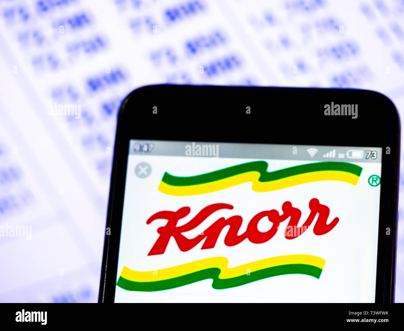In this photo illustration a Knorr is a German food and beverage brand