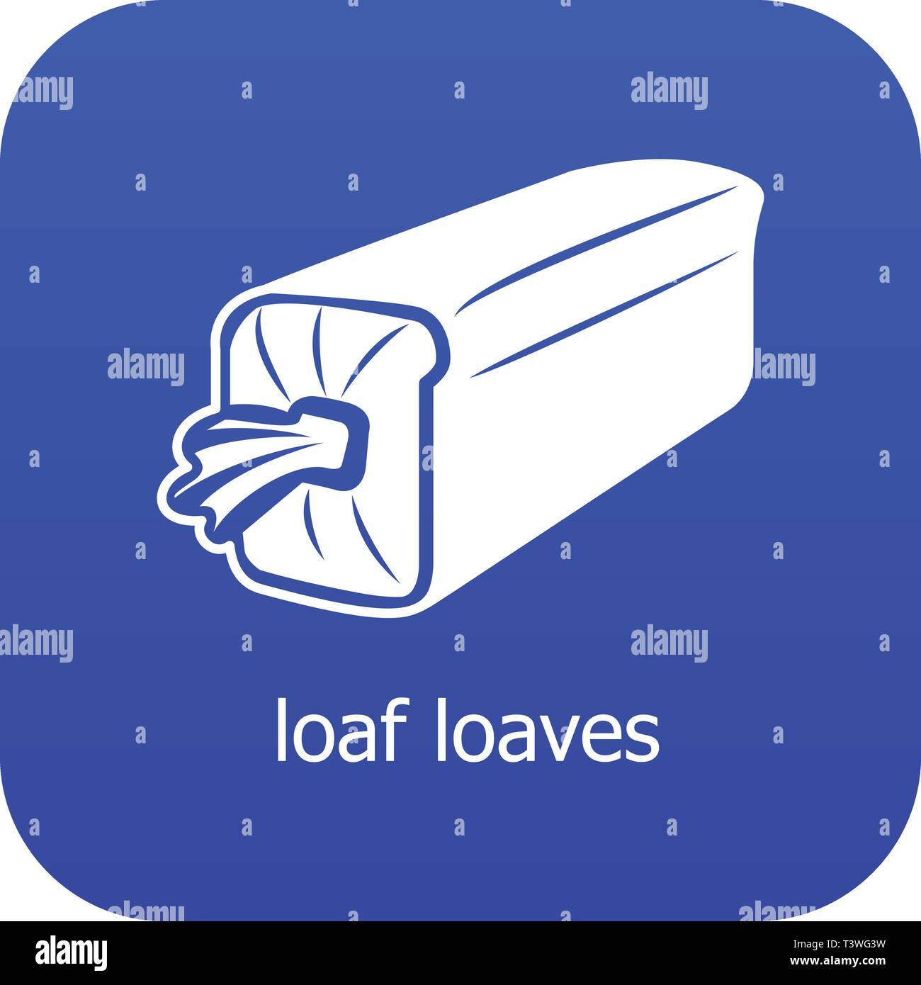 Loaf loaves icon blue vector Stock Vector Image & Art Alamy