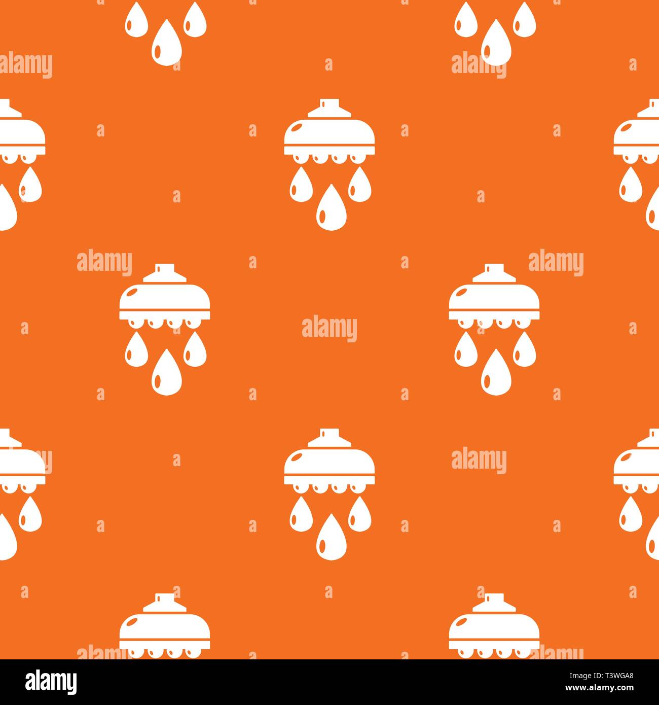 Shower head pattern vector orange Stock Vector
