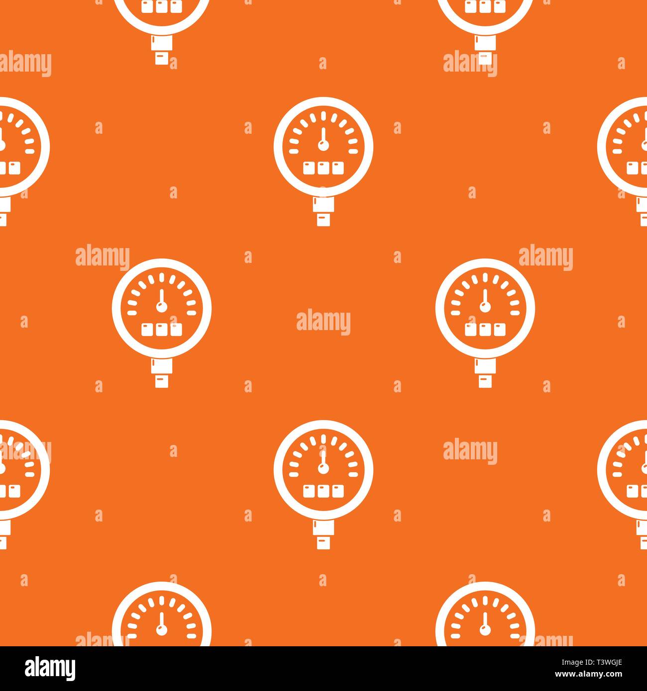 Pressure meter pattern vector orange Stock Vector