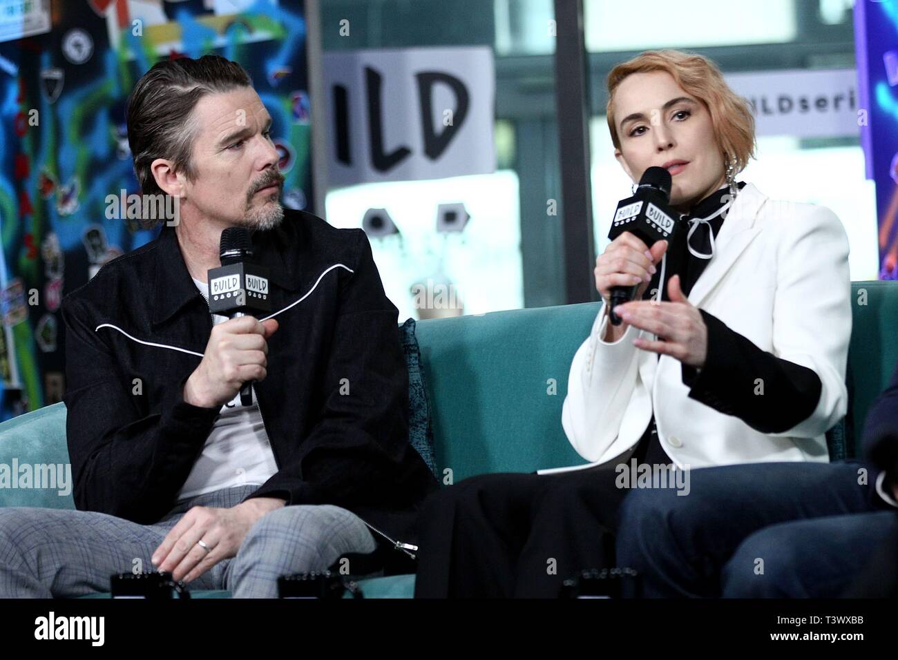 New York, NY, USA. 11th Apr, 2019. Ethan Hawke, Noomi Rapace inside for