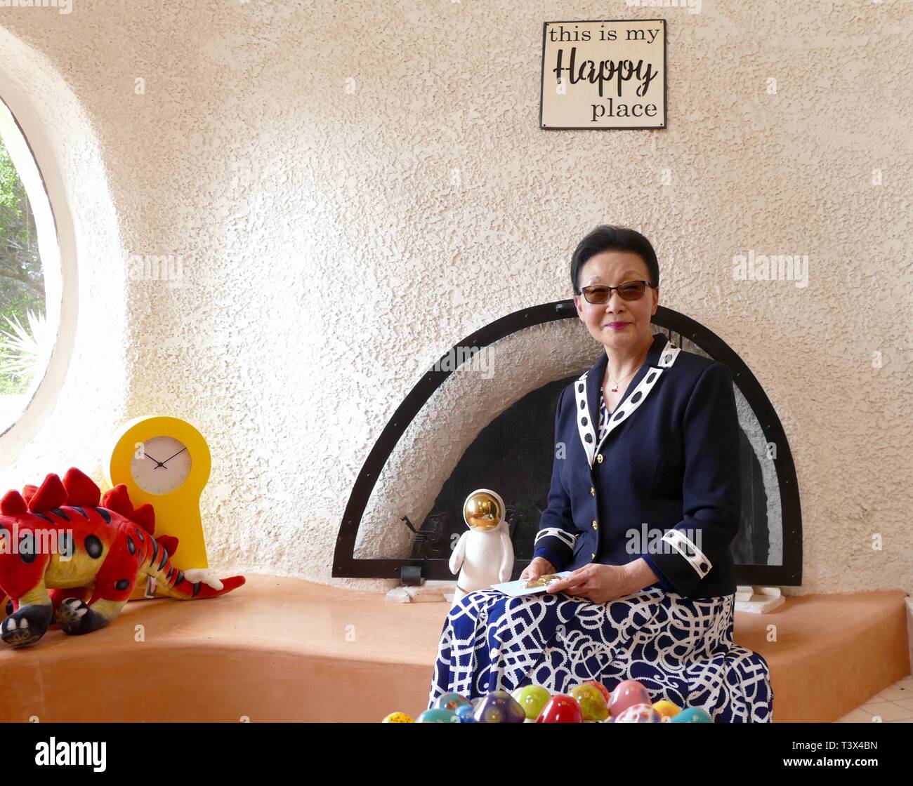 Hillsborough, USA. 11th Apr, 2019. Owner Florence Fang sits in her