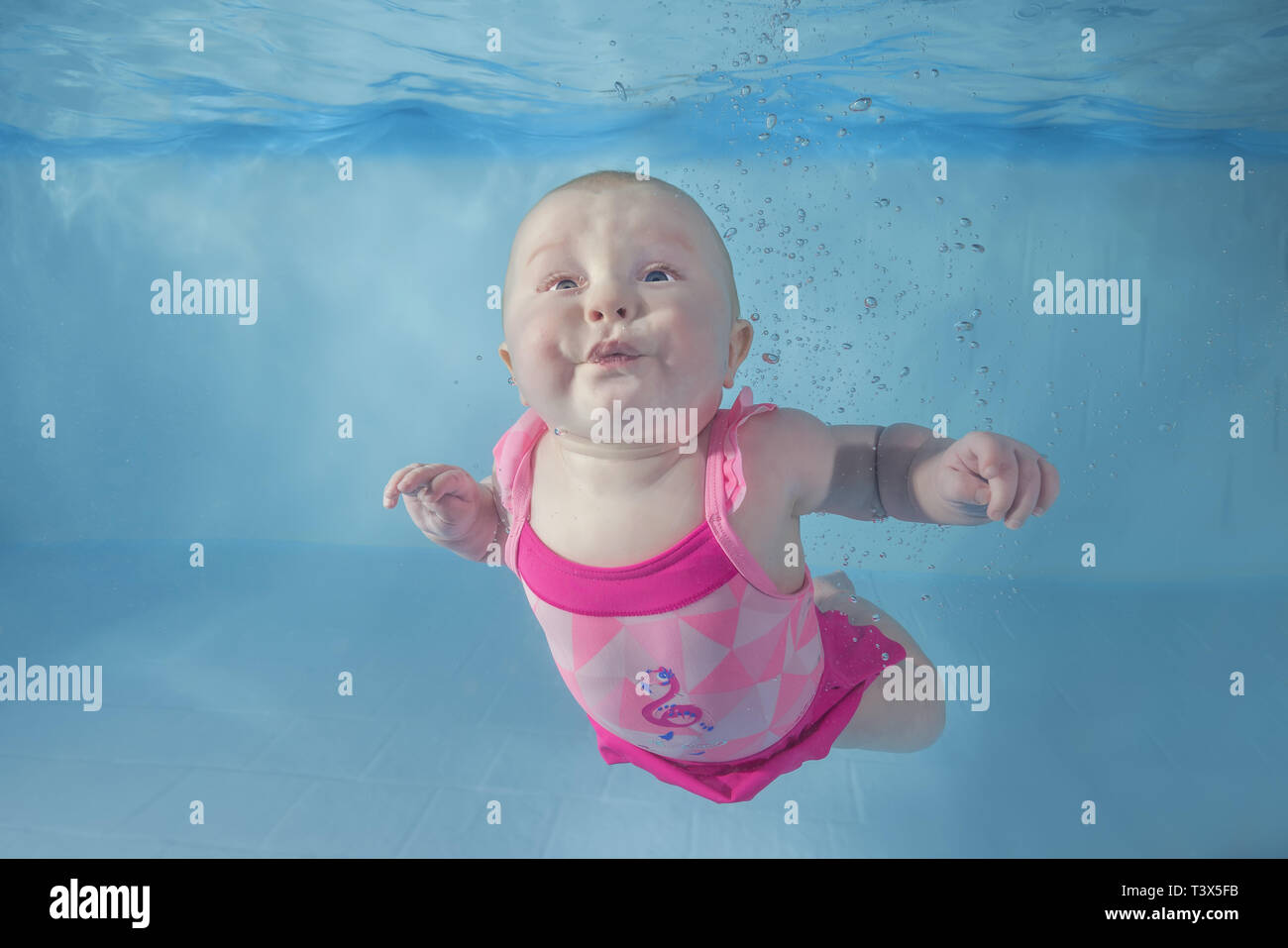 Odessa, Ukraine, Eastern Europe. 1st Apr, 2019. Little baby girl in