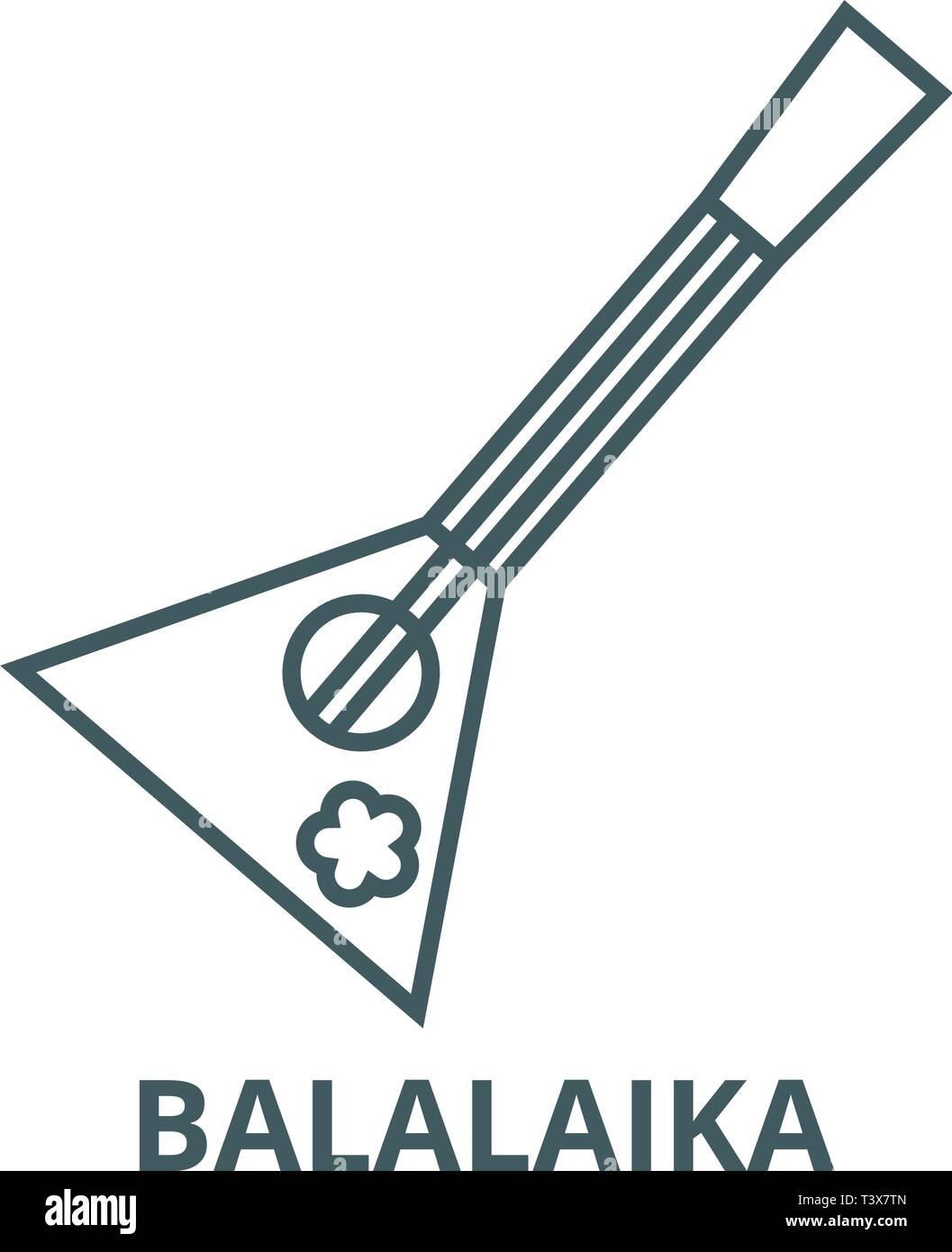 Balalaika line icon, vector. Balalaika outline sign, concept symbol ...