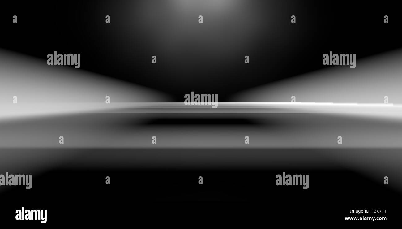 3d rendering of a dark scene with futuristic lights abstract Stock ...