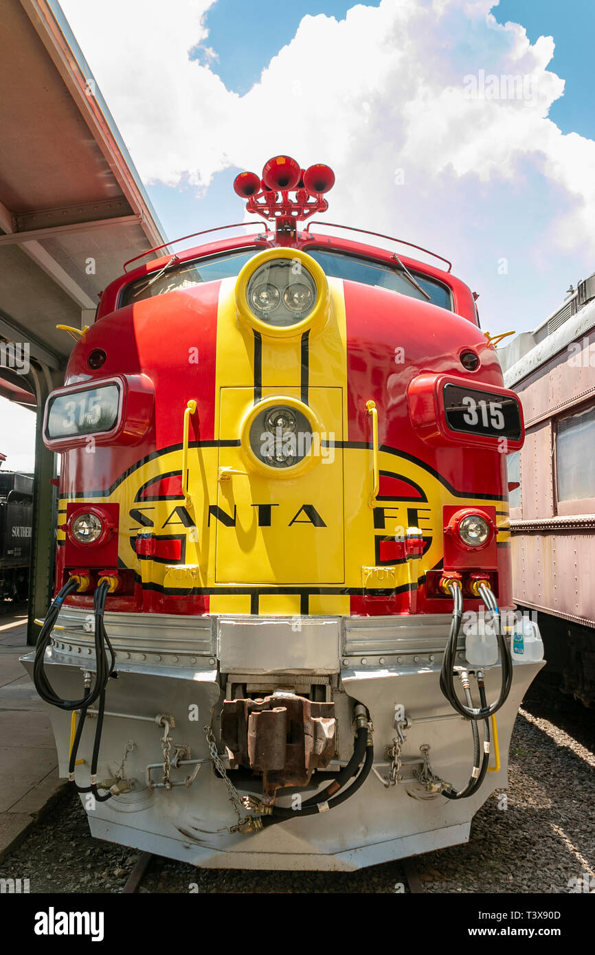 The Santa Fe Super Chief vintage train at